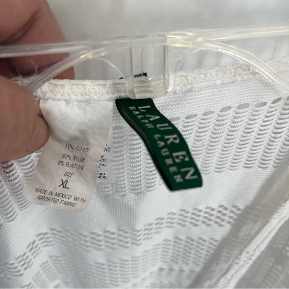 Lauren Ralph Lauren Cover up Tunic Dress Size XL Women’s Open Knit Tie Waist - Picture 4 of 7